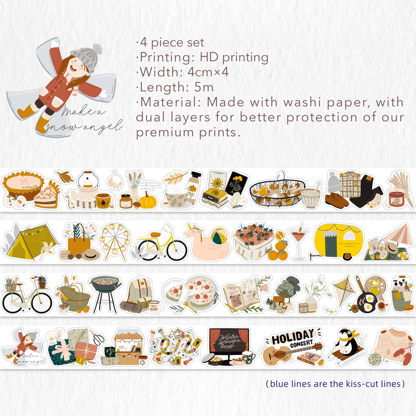 Four Seasons Washi Tape Sticker Set