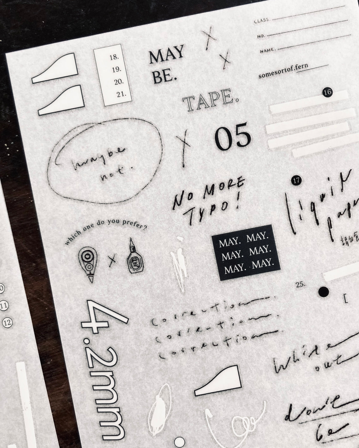 Liquid paper