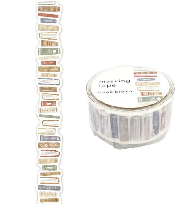 Die Cut Washi Tape - Book Brown