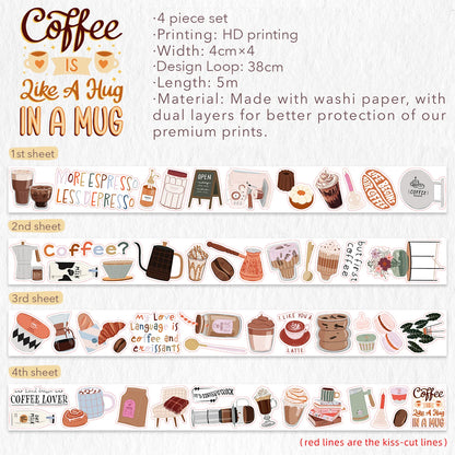 Coffee? Washi Tape Sticker Set