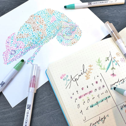 ZIG Clean Colour Dot 6-Colour Set (Milk Smoky)