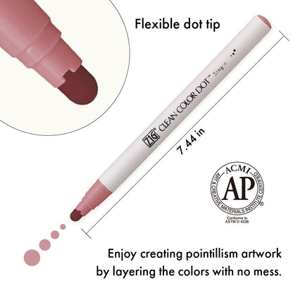 ZIG Clean Colour Dot 6-Colour Set (Milk Smoky)