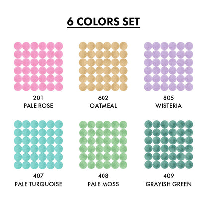 ZIG Clean Colour Dot 6-Colour Set (Milk Smoky)