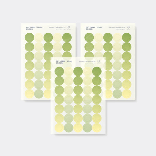 Washi Dot Label 12mm - 3 Sheets