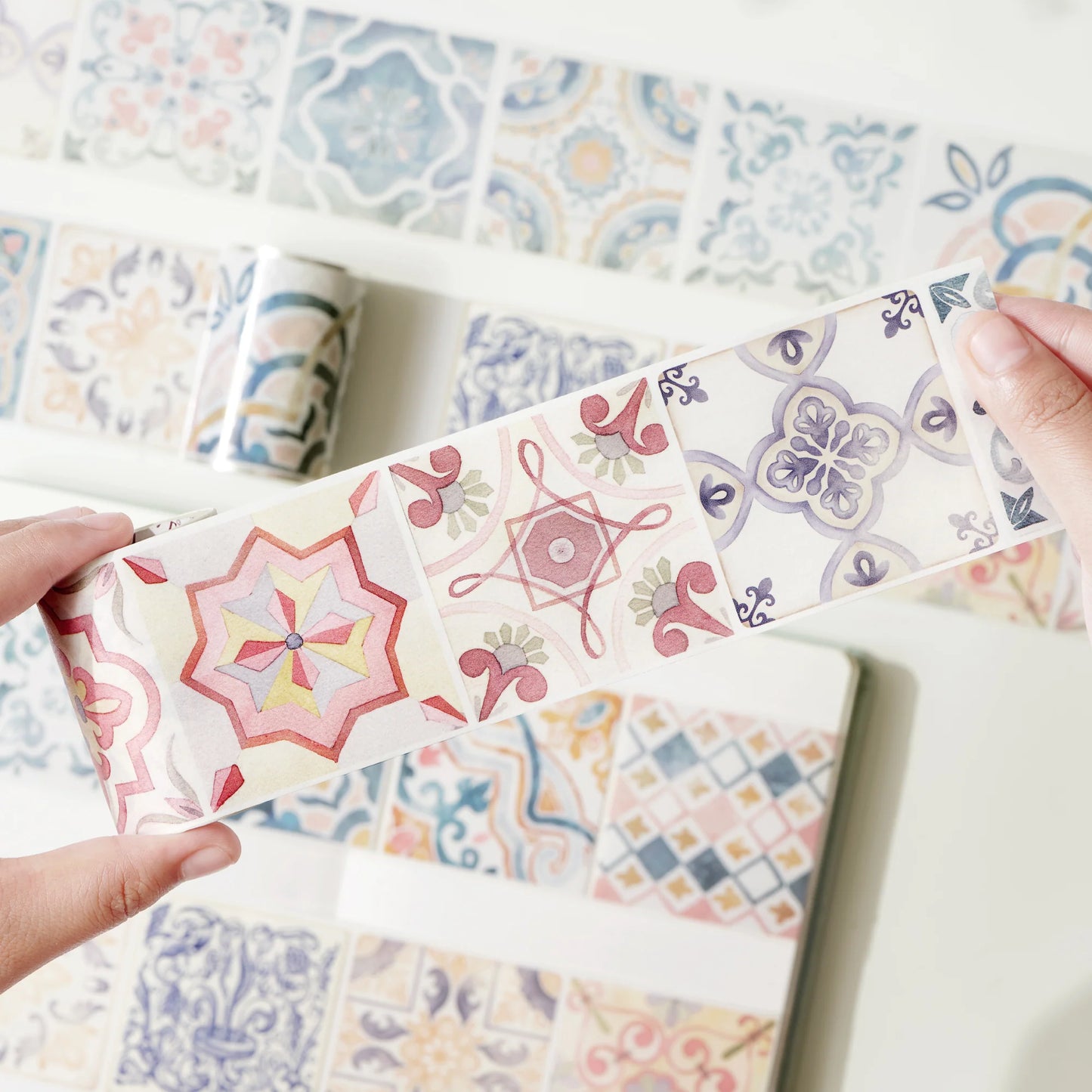 Mediterranean Tiles Wide Washi/PET Tape