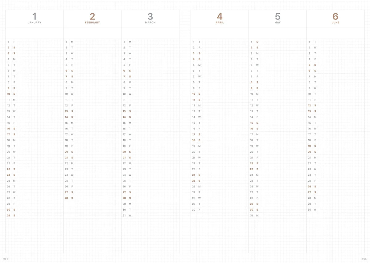 2027 Medium Weeks Planner B6