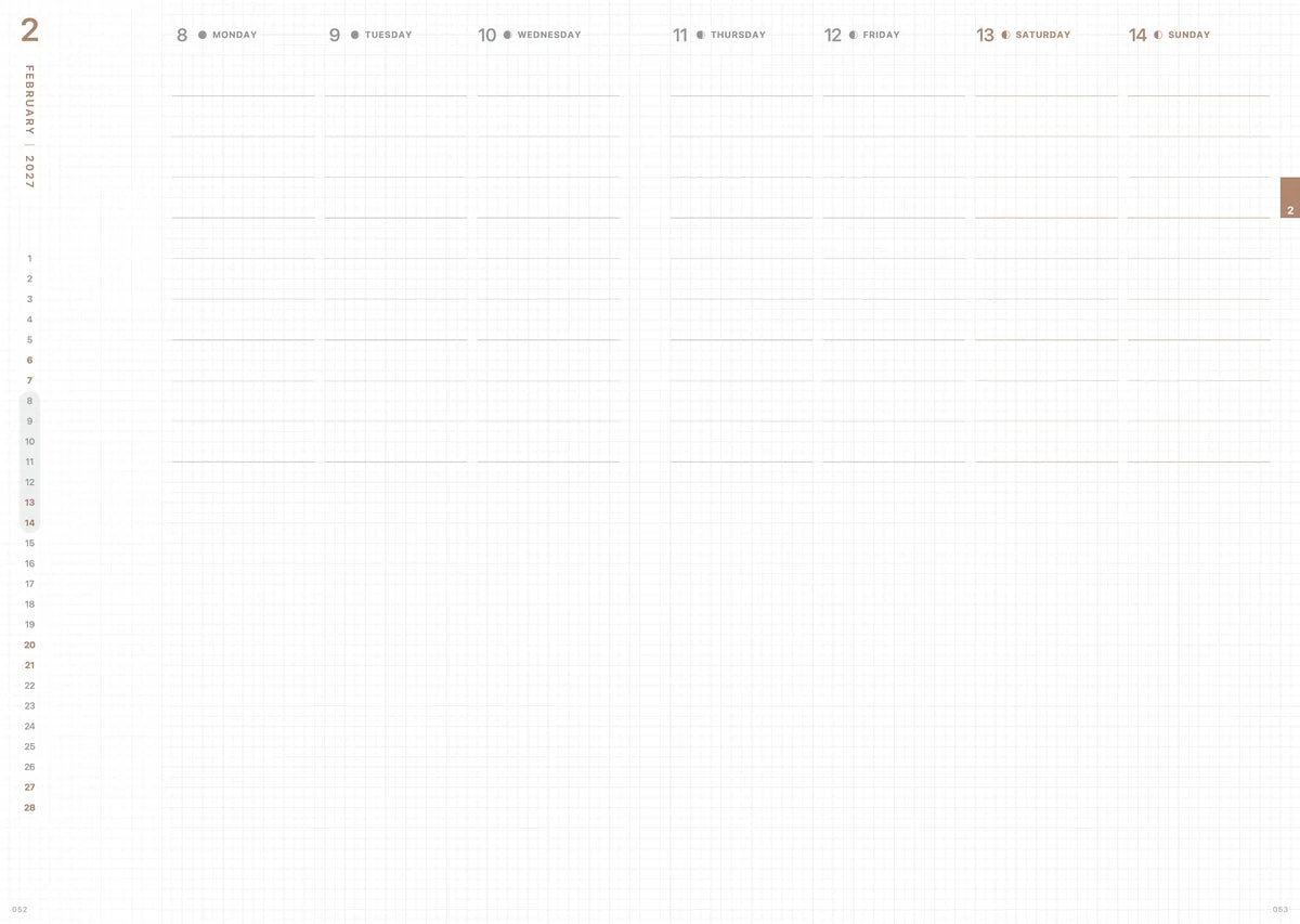 2027 Medium Weeks Planner B6