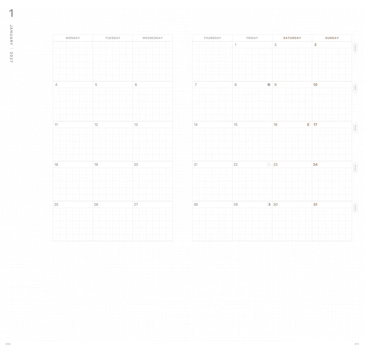 2027 Slim Biweek Planner