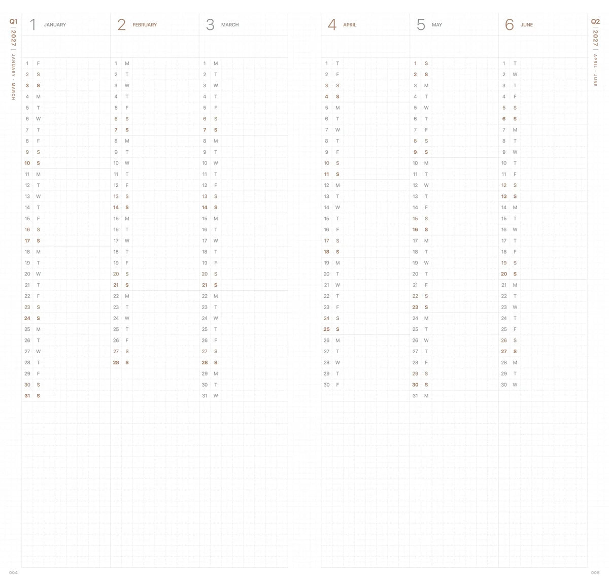 2027 Slim Biweek Planner