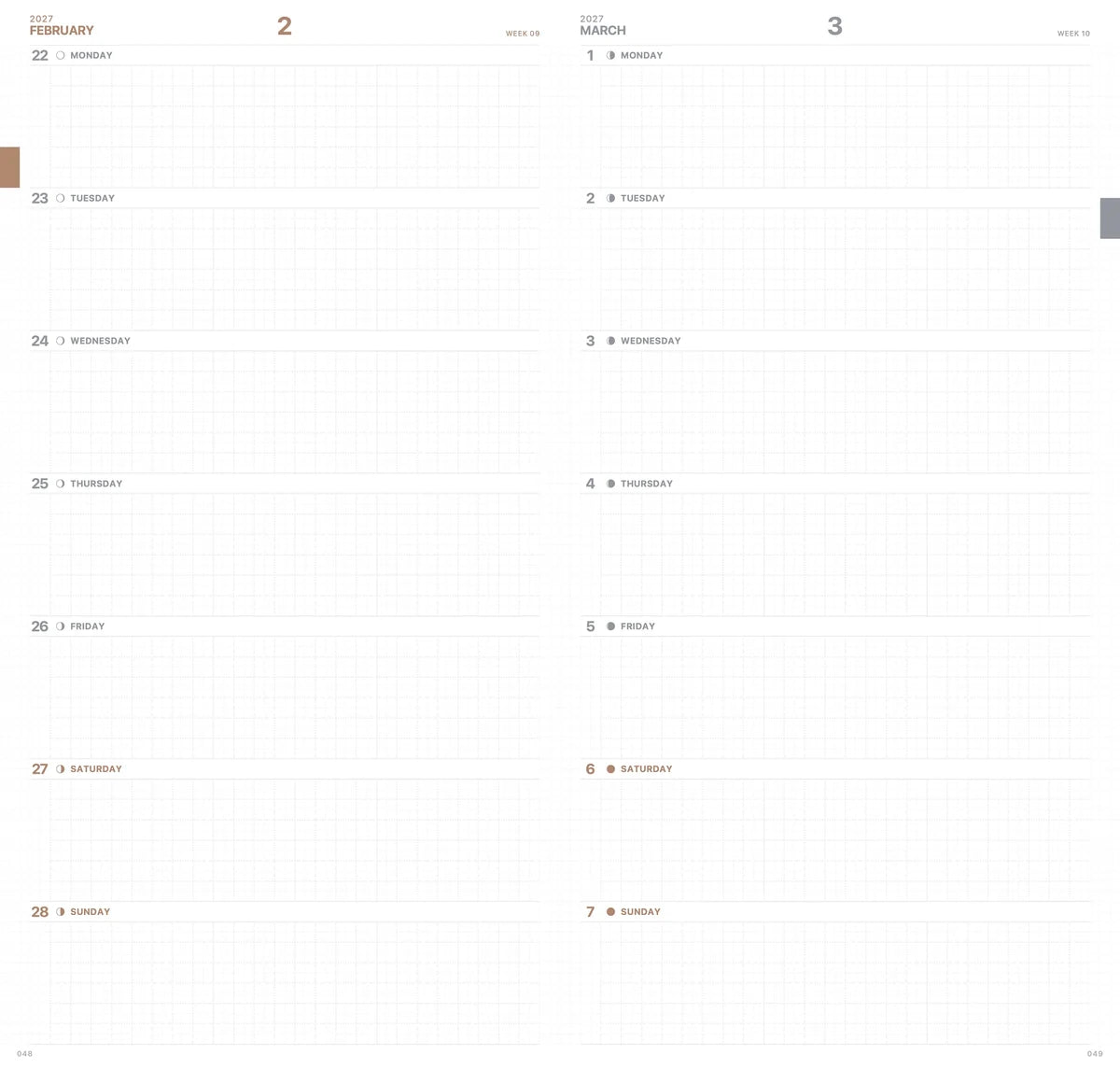2027 Slim Biweek Planner