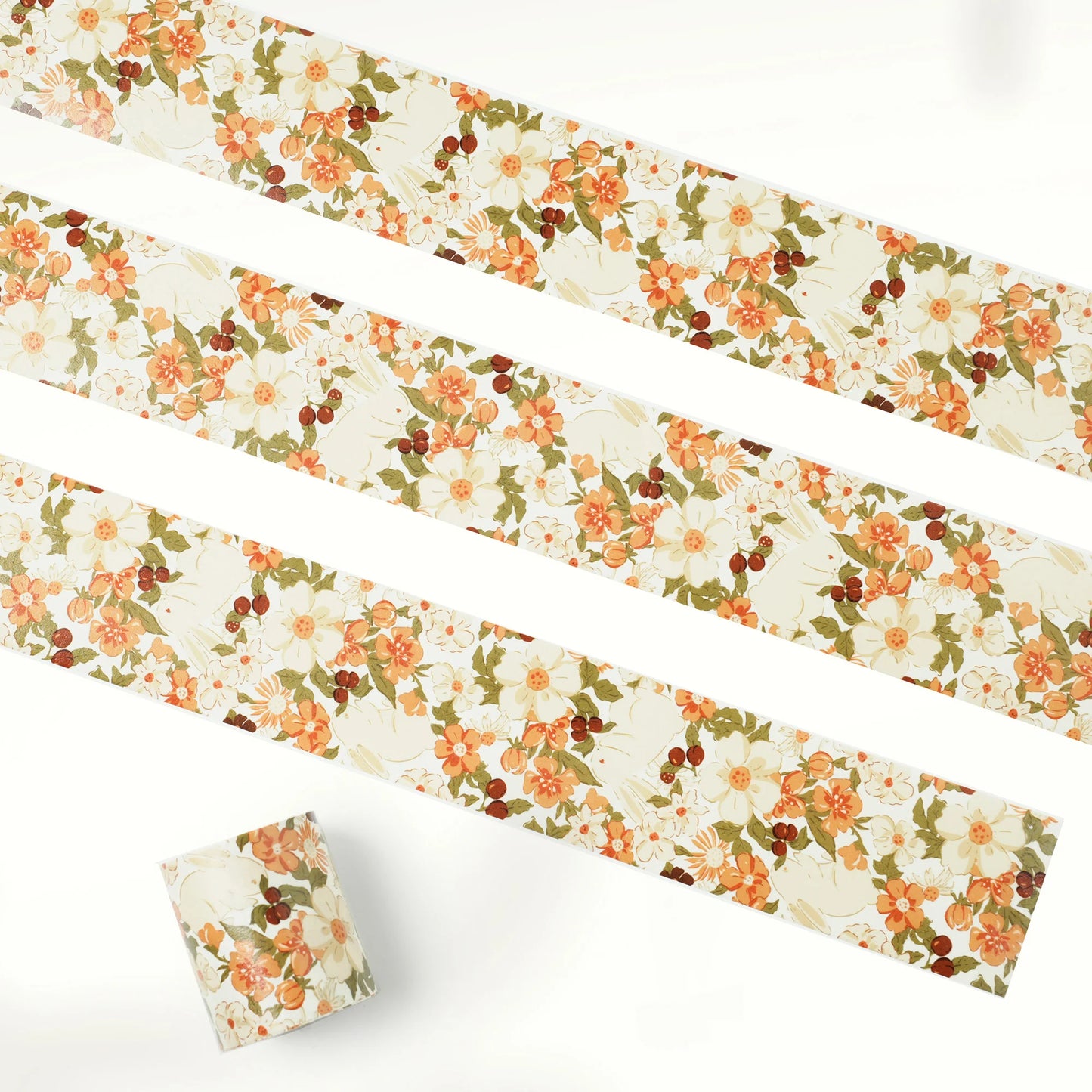 Rustic Camellia Wide Washi Tape Set