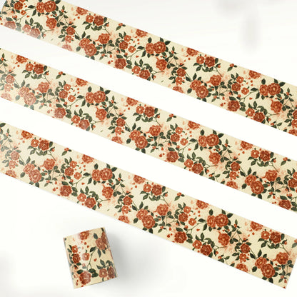 Rustic Camellia Wide Washi Tape Set