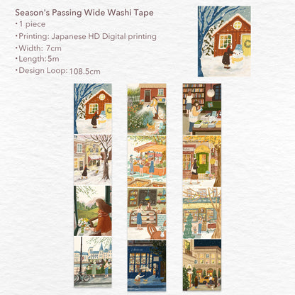 Season's Passing Wide Washi/PET Tape