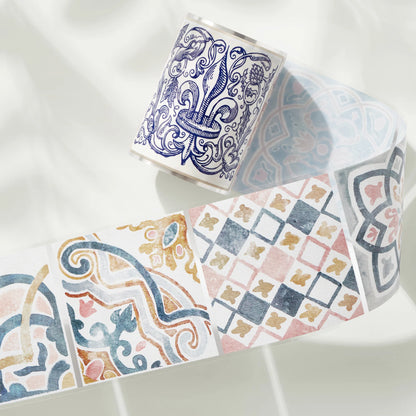 Mediterranean Tiles Wide Washi/PET Tape