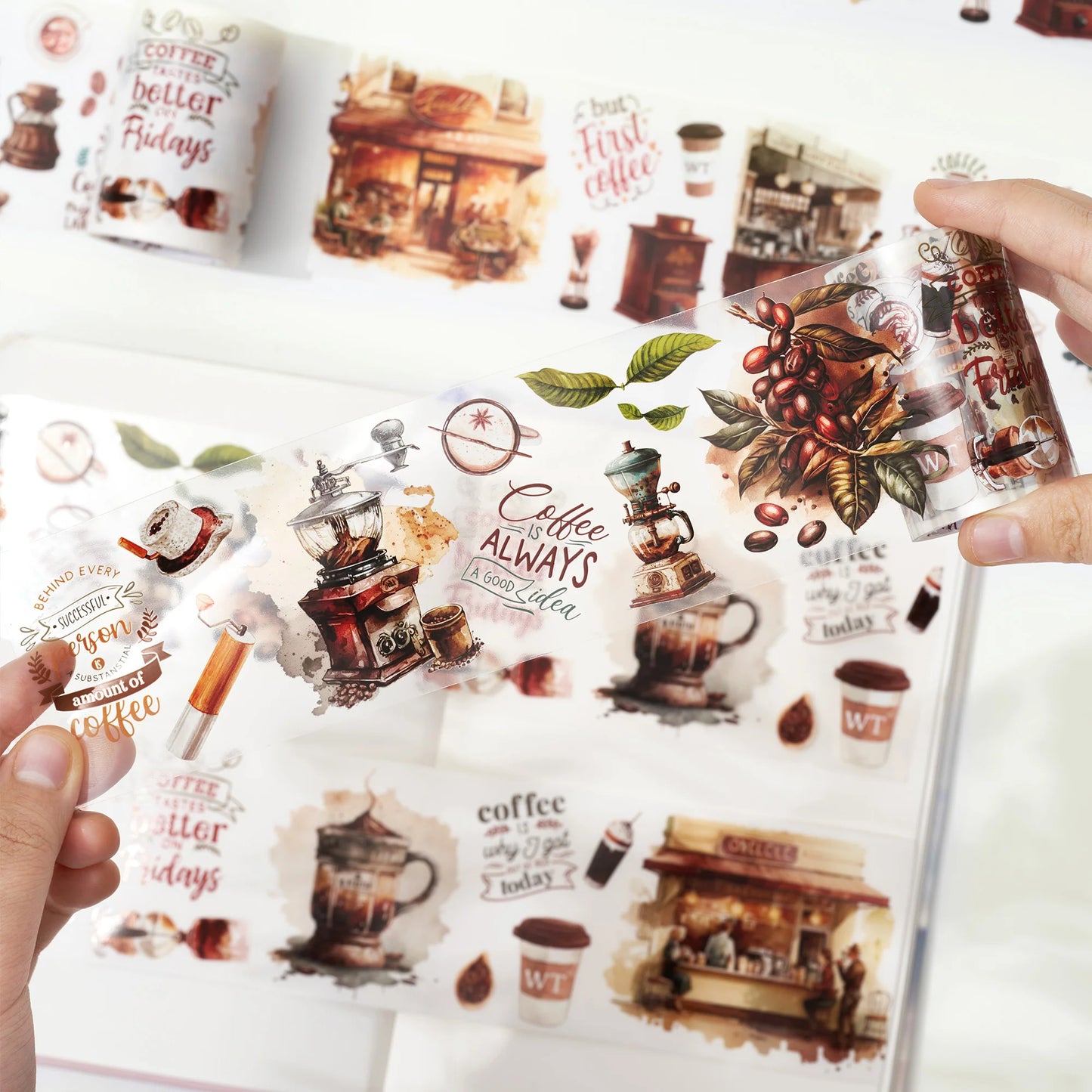Caffeine Canvas Wide Washi/PET Tape