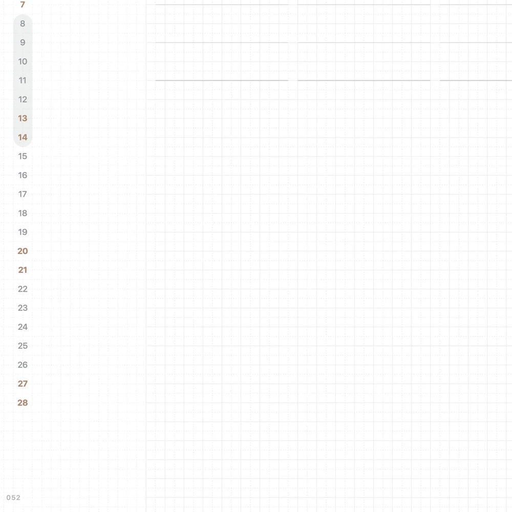 2027 Medium Weeks Planner B6