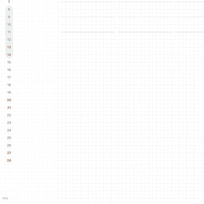 2027 Medium Weeks Planner B6