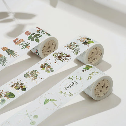 Green Oasis Washi Tape Sticker Set