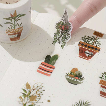 Green Oasis Washi Tape Sticker Set