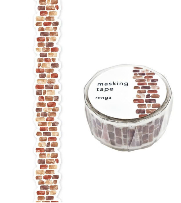 Die Cut Washi Tape - Renga (Brick)