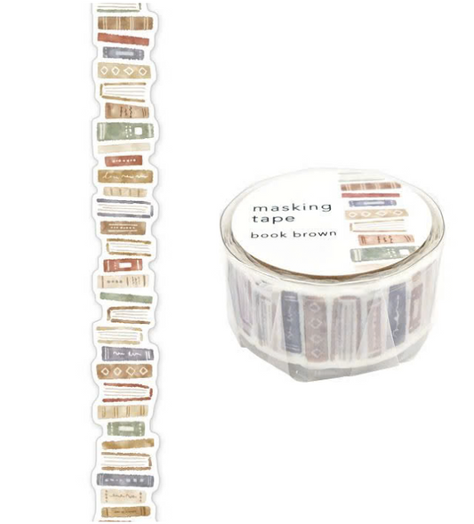 Die Cut Washi Tape - Book Brown