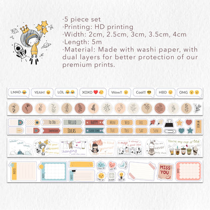 Planner's Washi Tape Sticker Set