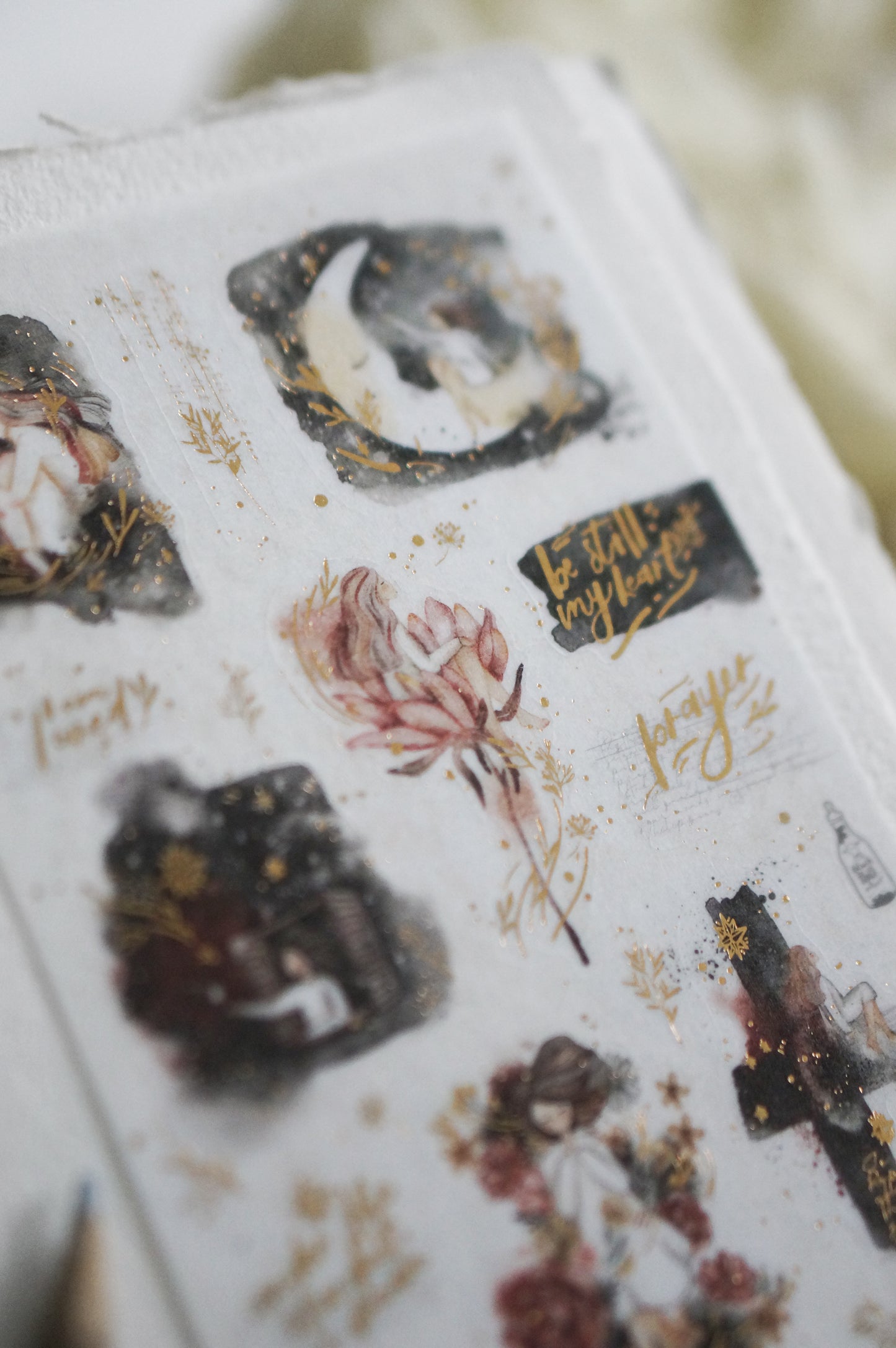 Prayer (Washi with Gold Foil)