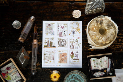 Desk of Botanist Stamp Sticker