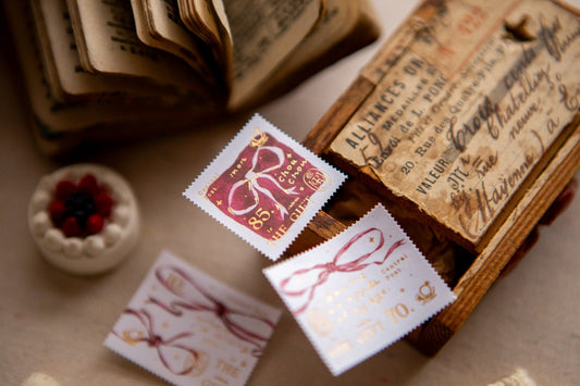 Ribbon Bow Stamp Sticker