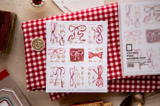 Ribbon Bow Stamp Sticker