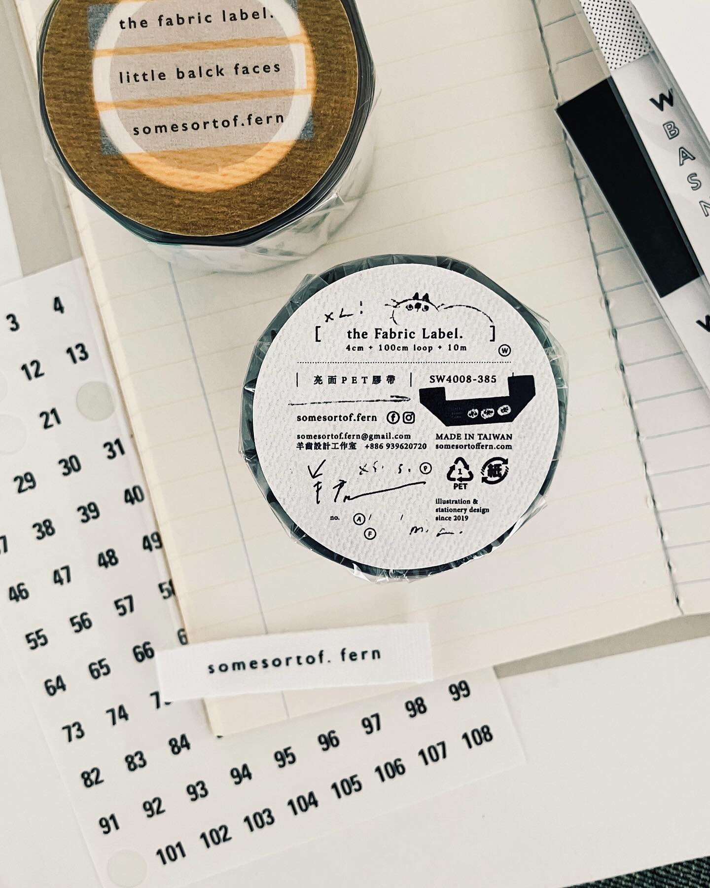 the fabric label.