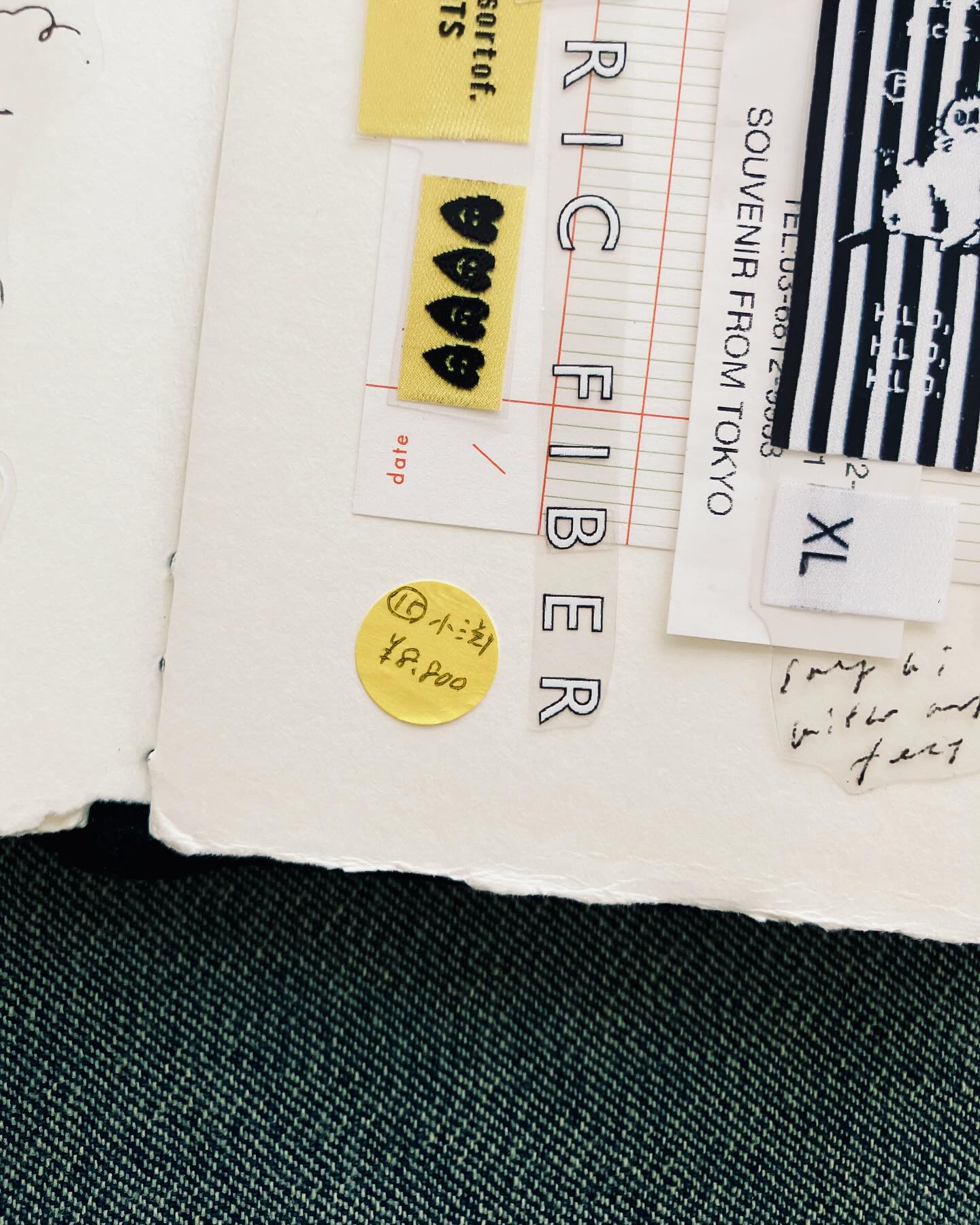 the fabric label.