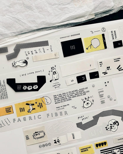 the fabric label.